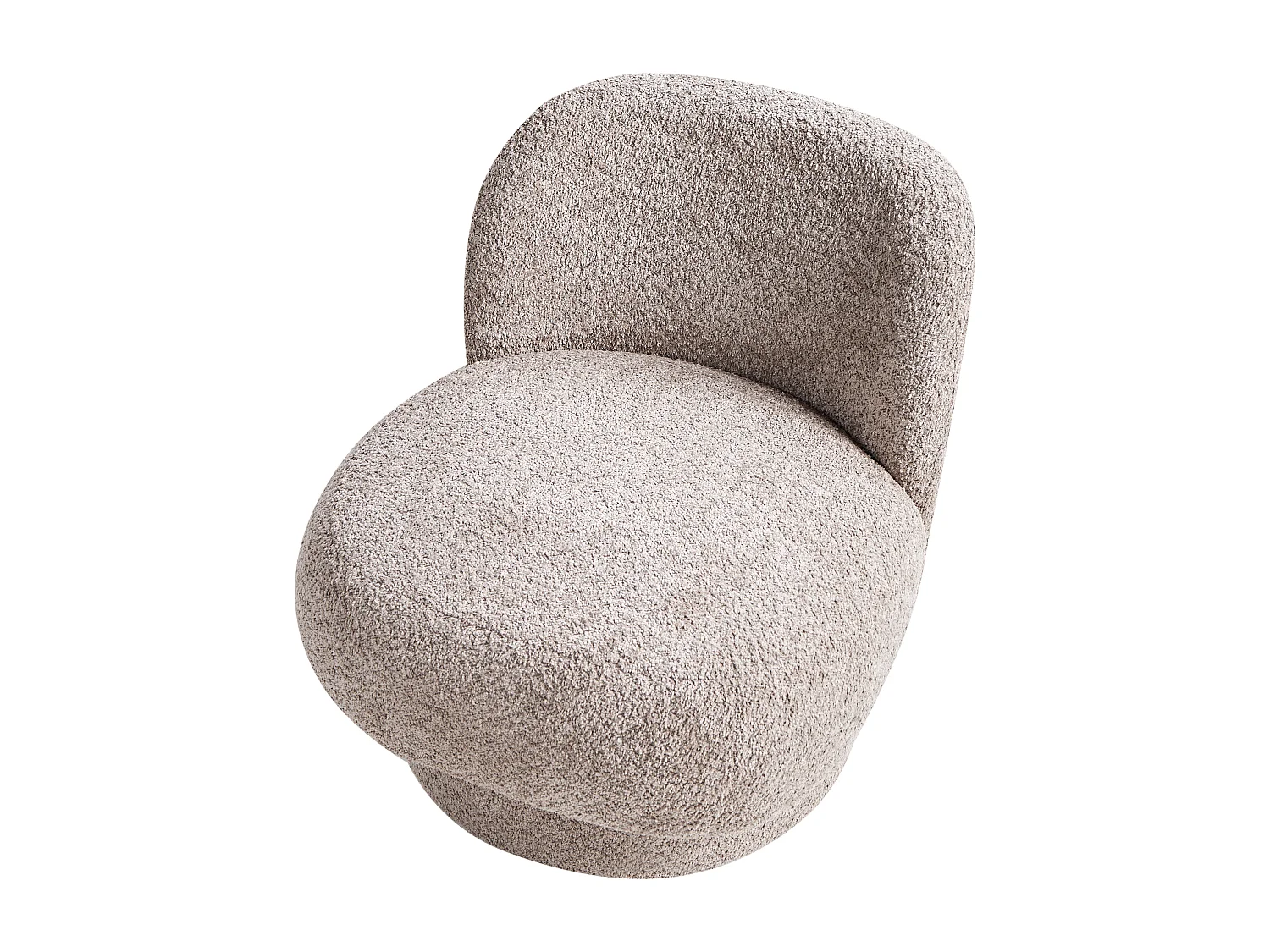 Sillón giratorio AYLO Bouclé Gris pardo