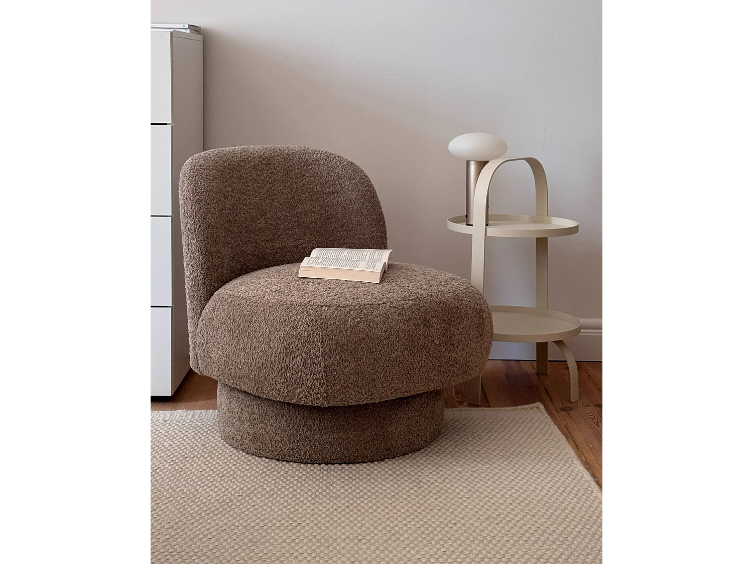Drehsessel AYLO Bouclé Taupe