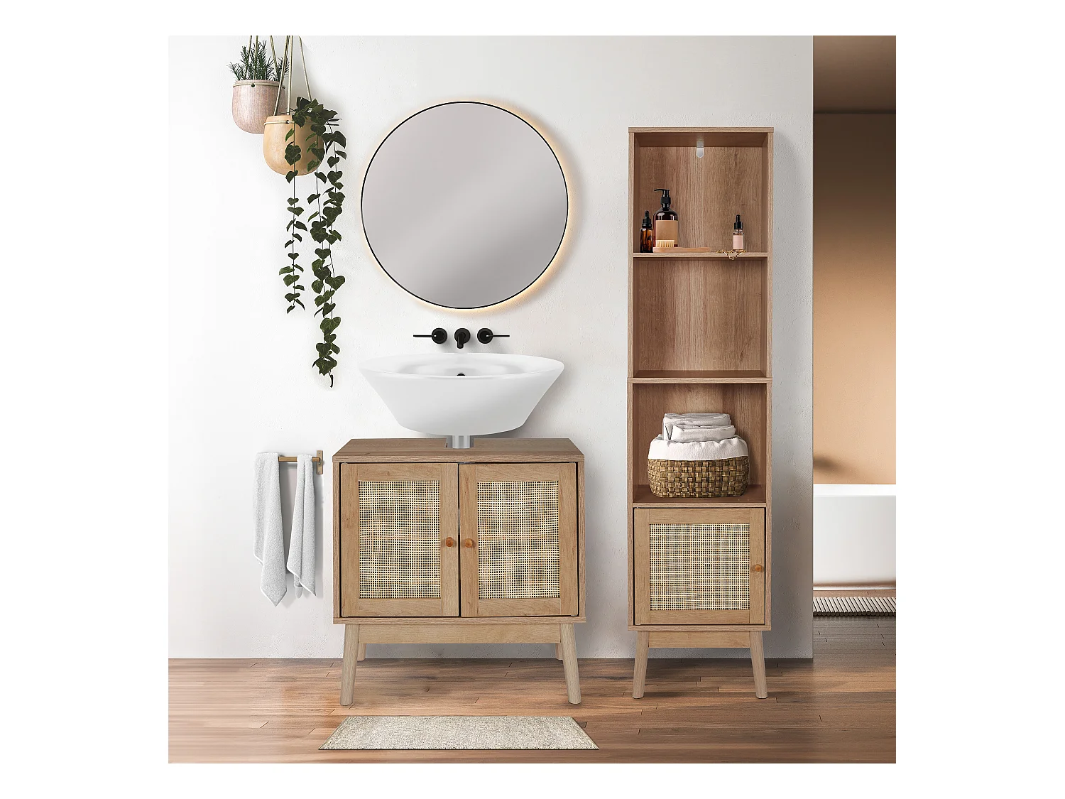 Meuble Sous Vasque Bali Marron