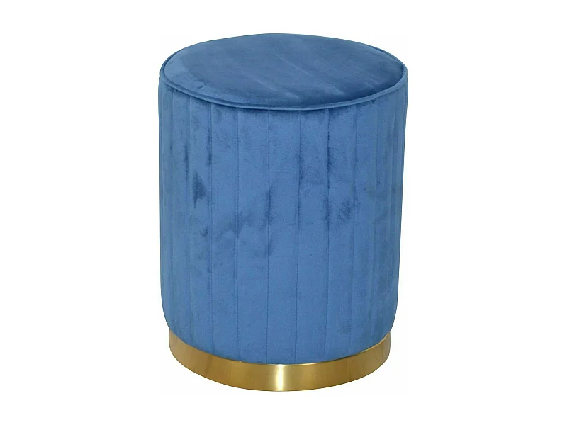 Tabouret pouf repose pieds bleue 34.5 x 34.5 x 42.5 cm TABO05018