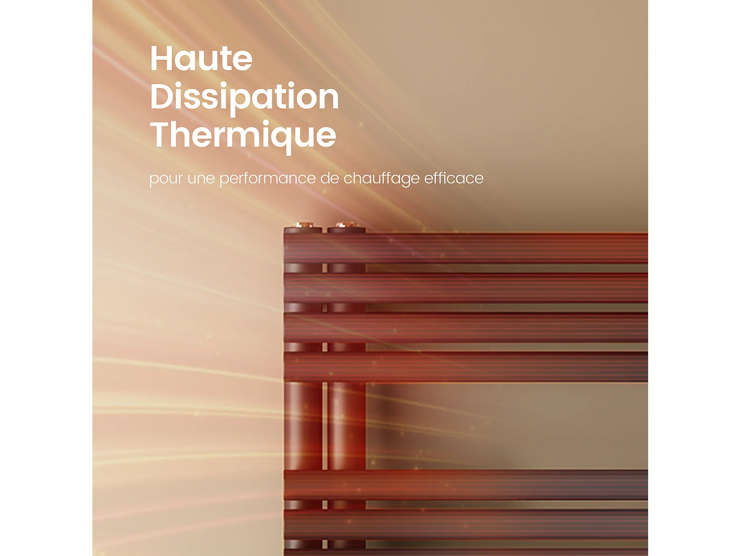 EMKE Badheizkörper 1265 x 600 mm, Runde Rohre Handtuchheizkörper Seitenanschluss Handtuchtrockner Handtuch Heizkörper Bad Anthrazit 776W