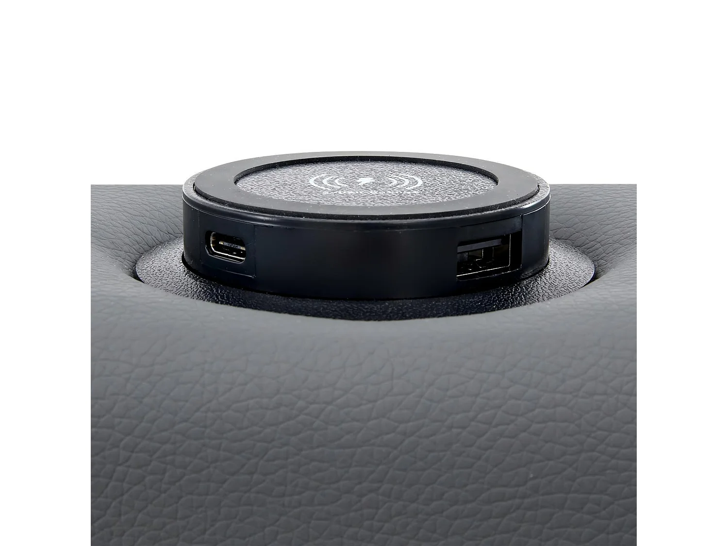 Gestoft opbergbed 160x200cm, met LED en USB/Type-C oplaadpoort, draadloos opladen, lattenbodem, Grijs