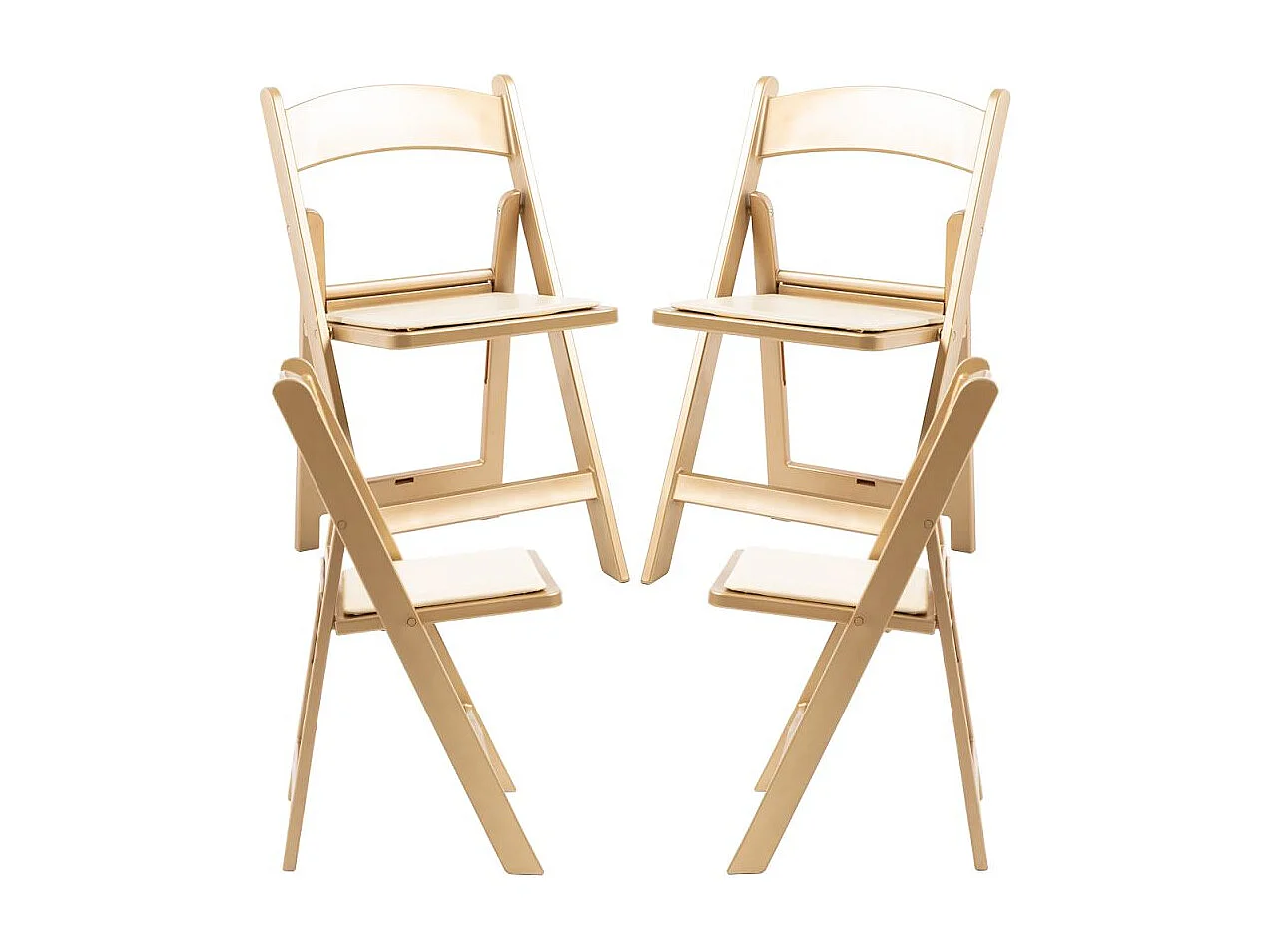 Sillas Plegables - Pack 4 Sillas Gala Plegable con Cojín efecto Golden