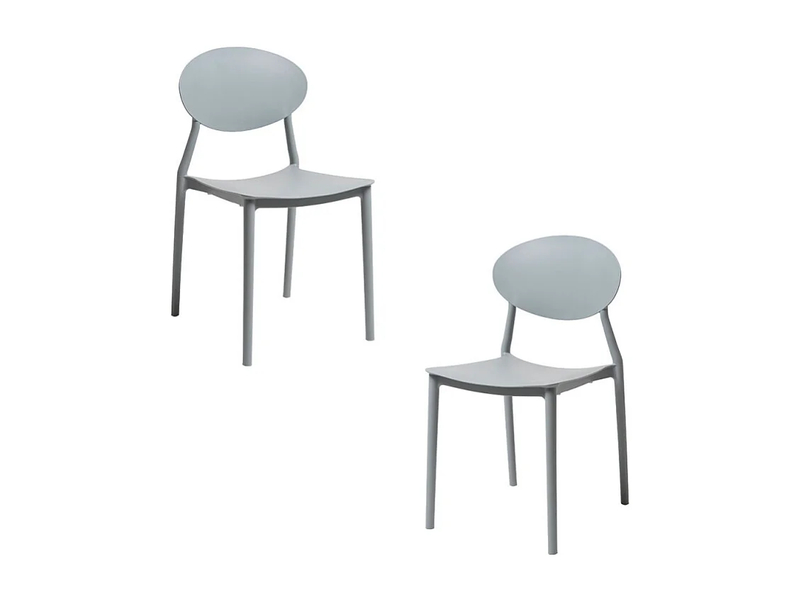 Packs Sillas Jardín - Pack 2 Sillas Bután - Gris claro