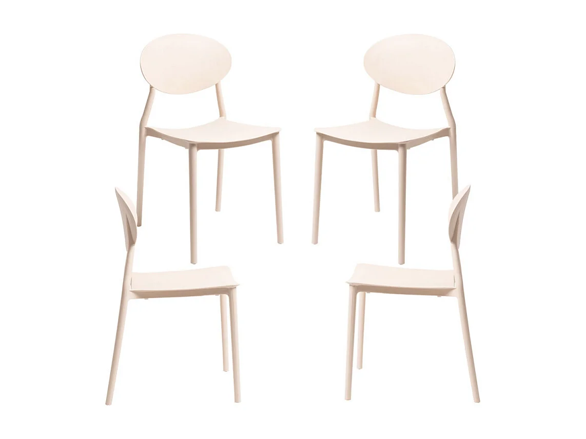 Packs Sillas Jardín - Pack 4 Sillas Bután - Beige