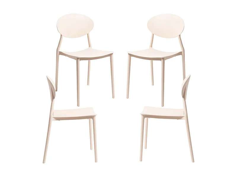 Packs Sillas Jardín - Pack 4 Sillas Bután - Beige