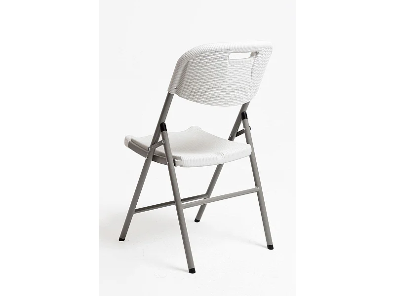 Packs Sillas Plegables - Pack 6 Sillas Plegables para jardín Resin Efecto Ratán