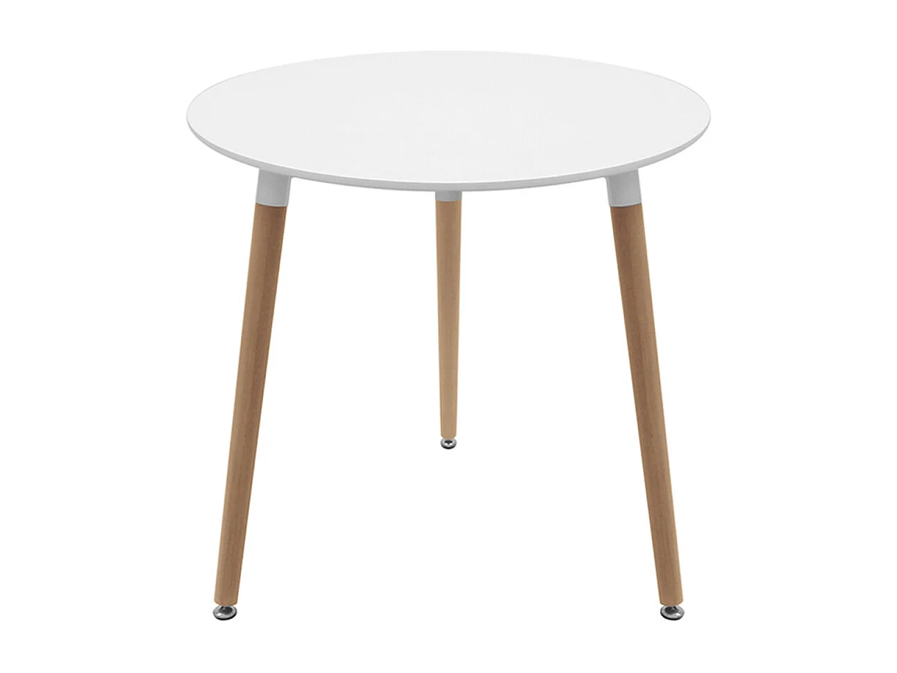 Descuento extra - Conjunto Mesa Tower Redonda 80 cm Blanca y Pack 2 Sillas Kelen - Azul cielo