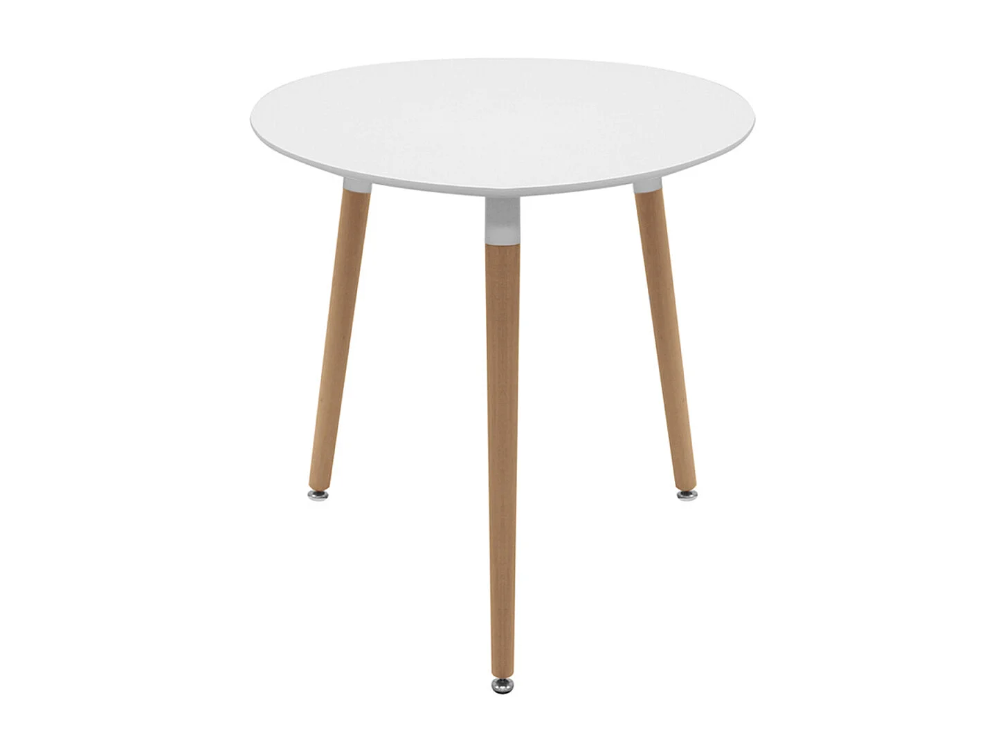 Descuento extra - Conjunto Mesa Tower Redonda 80 cm Blanca y Pack 2 Sillas Kelen - Azul cielo