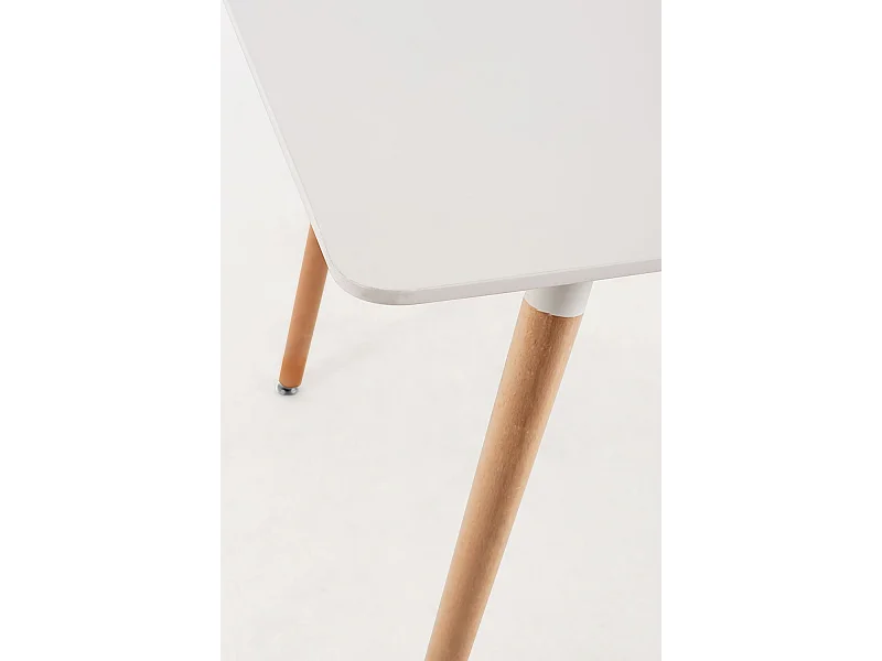 Conjuntos de mesa y sillas - Conjunto Mesa Tower Rectangular 120 x 80 cm Blanca y Pack 6 Sillas Kelen - Amarillo