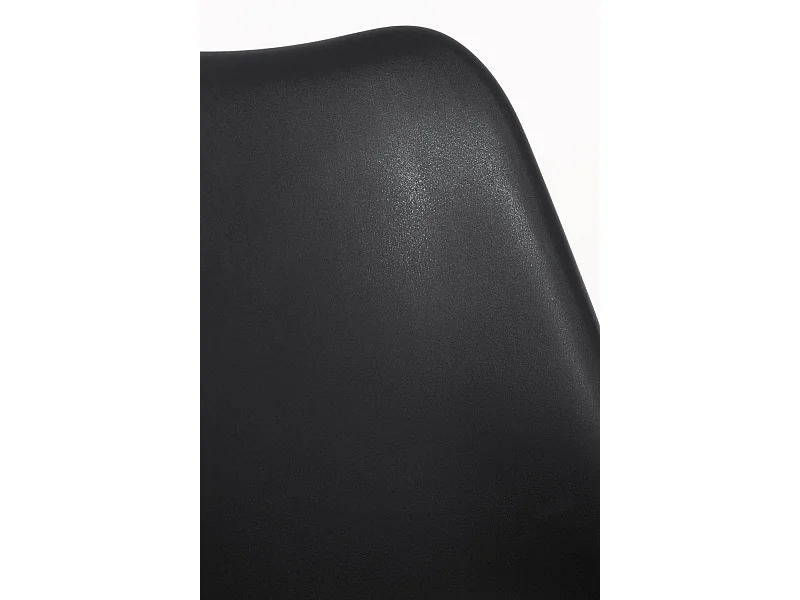 Descuento extra - Conjunto Mesa Tower Redonda 80 cm Blanca y Pack 2 Sillas Synk Basic - Negro