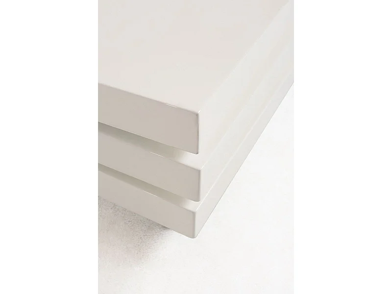 Mesas Auxiliares - Mesa de Centro Move Triple Balda Blanca