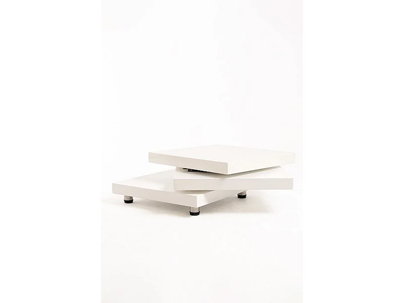 Mesas Auxiliares - Mesa de Centro Move Triple Balda Blanca