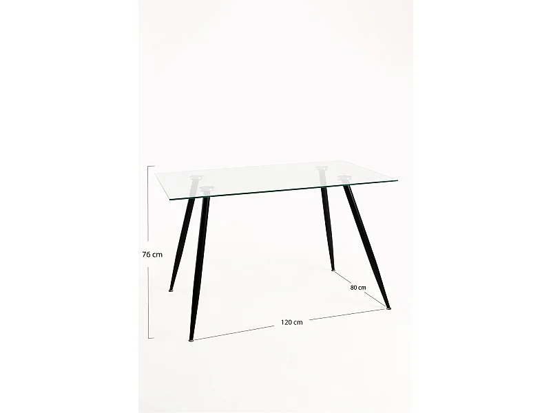 Estilo Nórdico - Mesa Lanye 120x80 cm - Negro