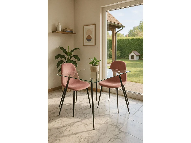 Estilo Nórdico - Mesa Lanye 120x80 cm - Negro