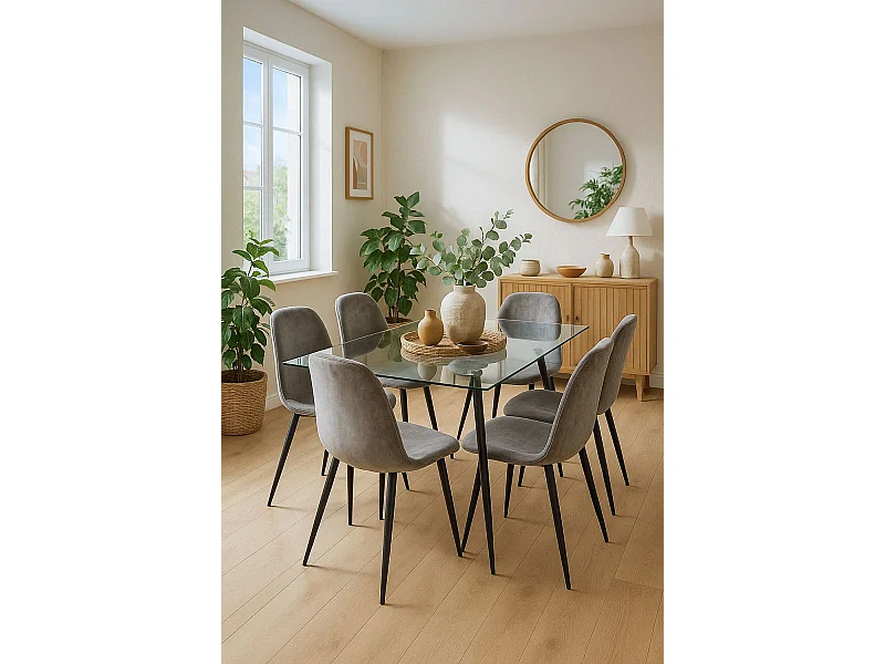 Estilo Nórdico - Mesa Lanye 120x80 cm - Negro