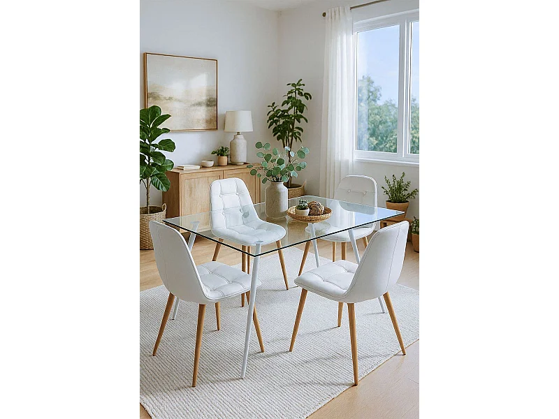 Estilo Nórdico - Mesa Lanye 120x80 cm - Blanco