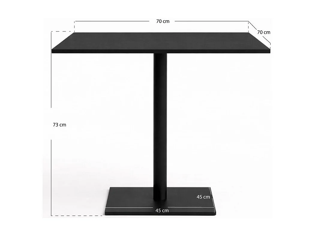 Mesas - Mesa Zenvi 70 cm - Negro