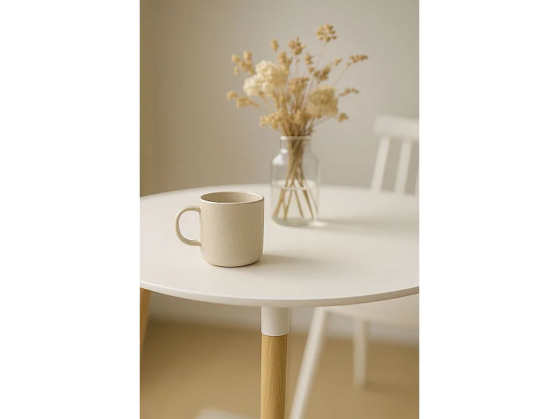 Estilo Nórdico - Mesa Tower Redonda 100 cm Blanca