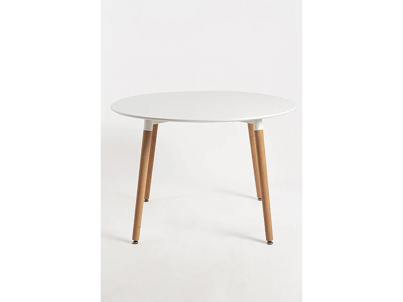 Estilo Nórdico - Mesa Tower Redonda 100 cm Blanca