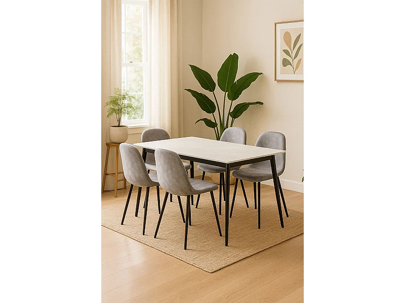 Estilo Nórdico - Mesa de Comedor Bele 120x60 cm