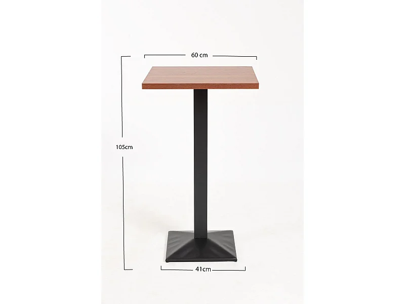 Mesas - Mesa Kuat Alta Cuadrada 60cm - Marrón