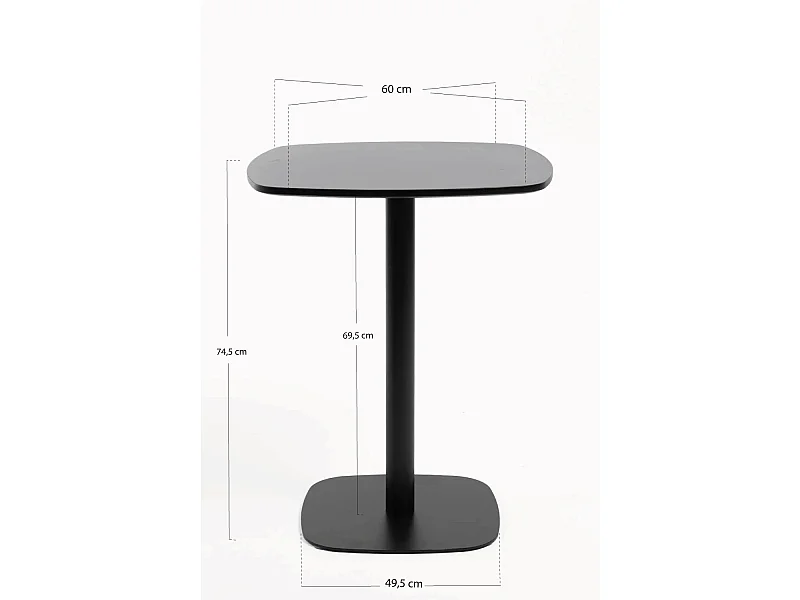 Estilo Nórdico - Mesa Sunset 60 cm - Negro