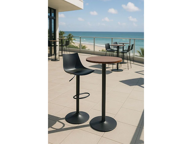 Mesas - Mesa Kuat Alta Redonda - Negro