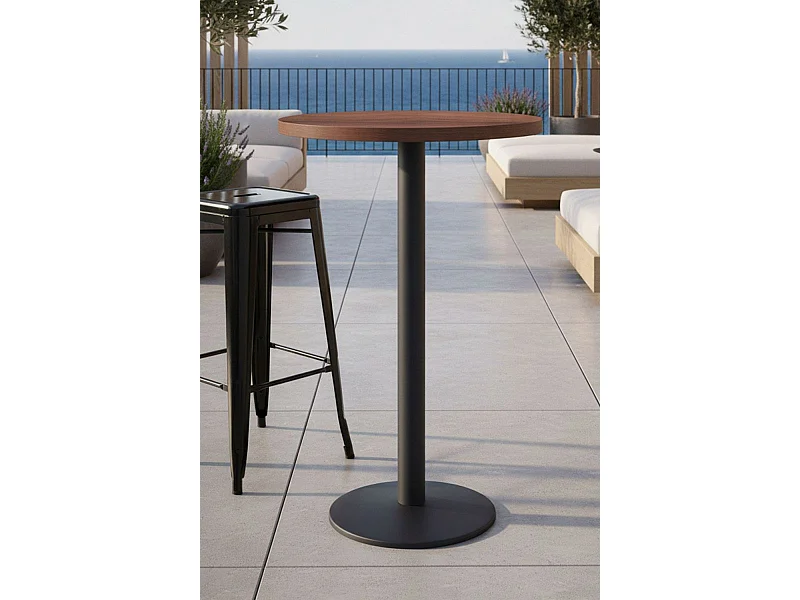 Mesas - Mesa Kuat Alta Redonda - Negro