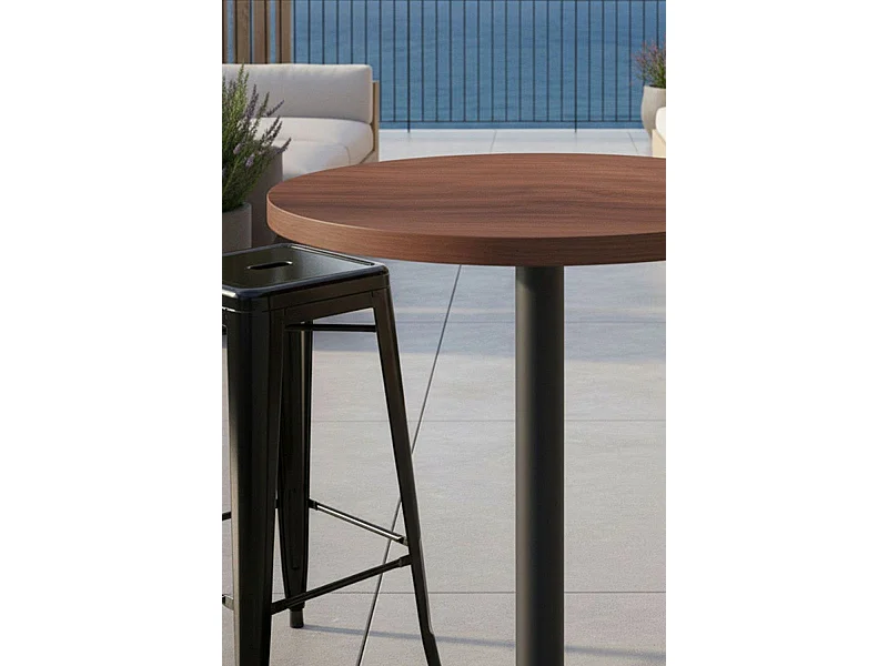 Mesas - Mesa Kuat Alta Redonda - Negro