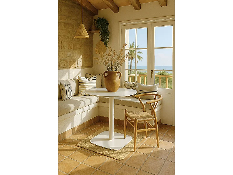 Estilo Nórdico - Mesa Sunset 70 cm - Blanco