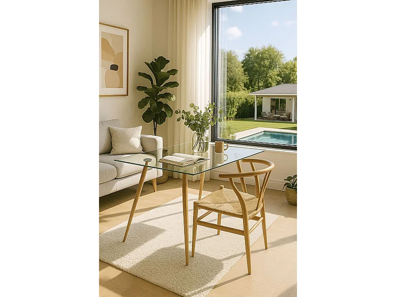 Estilo Nórdico - Mesa Lanye 120x80 cm - Madera clara