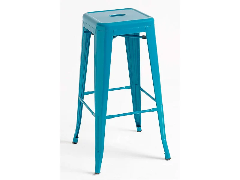 Lote de 4 Taburetes Torix Altos - Verde azulado