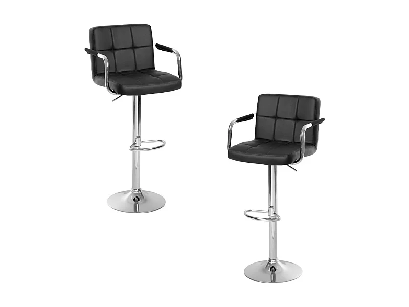 Lote de 2 Taburetes Vapen - Negro