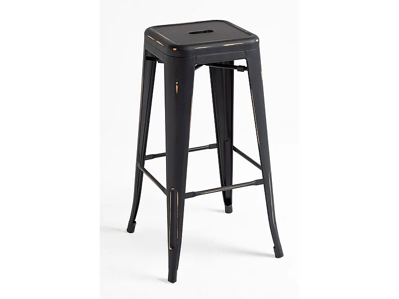 Lote de 4 Taburetes Torix Vintage - Negro vintage