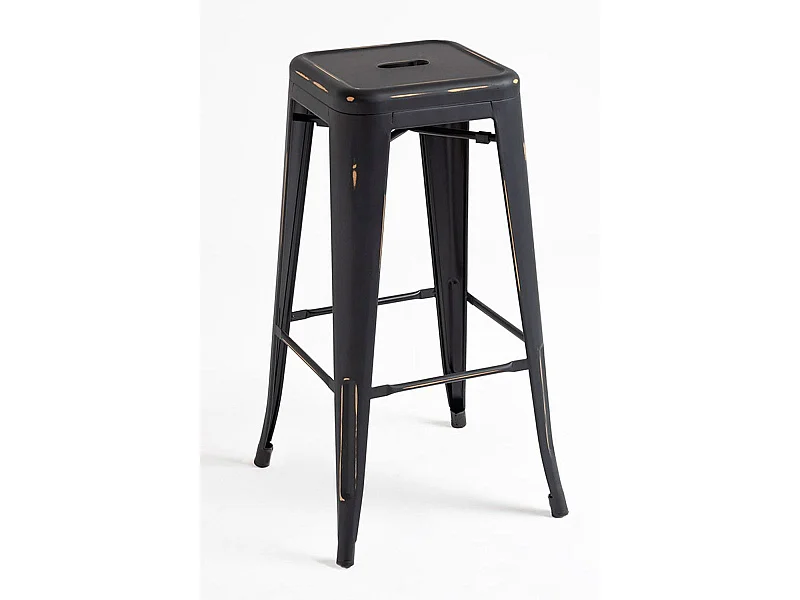 Lote de 4 Taburetes Torix Vintage - Negro vintage