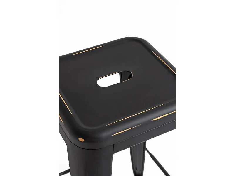 Lote de 4 Taburetes Torix Vintage - Negro vintage