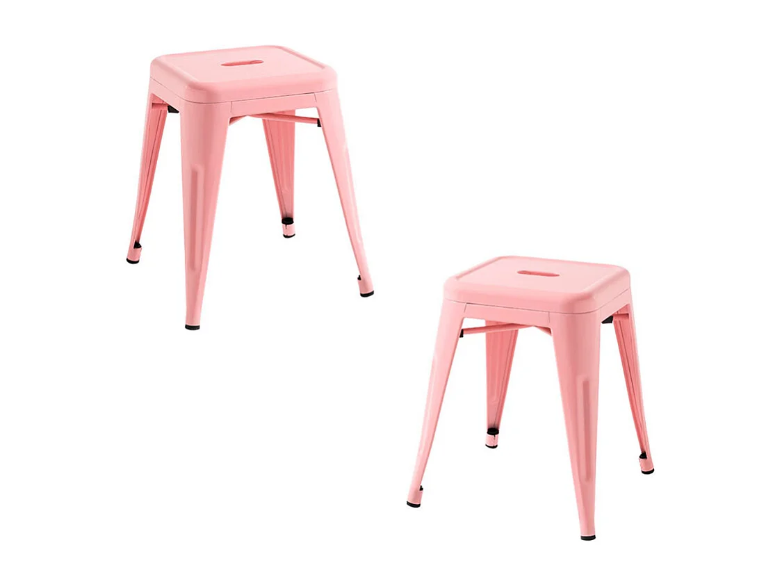 Lote de 2 Taburetes Torix Pequeños - Rosa