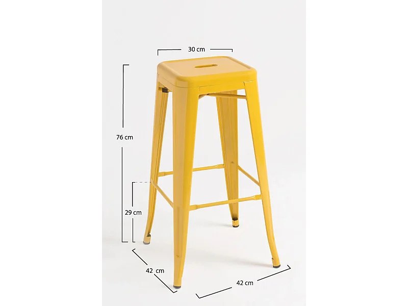 Lote de 2 Taburetes Torix Altos - Amarillo