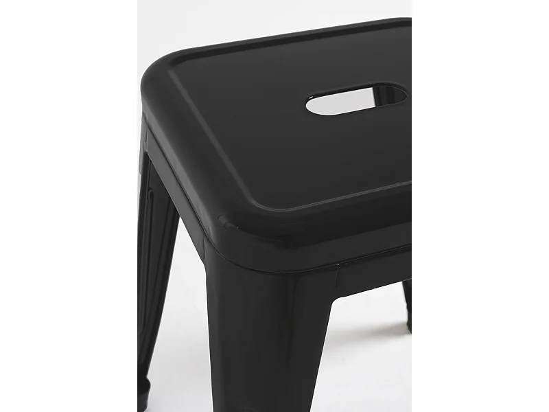 Lote de 2 Taburetes Torix Pequeños - Negro mate