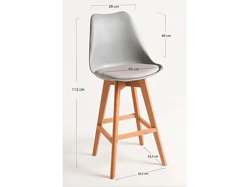 Taburetes Cocina - Taburete Synk - Gris