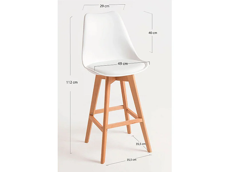 Taburetes Cocina - Taburete Synk - Blanco