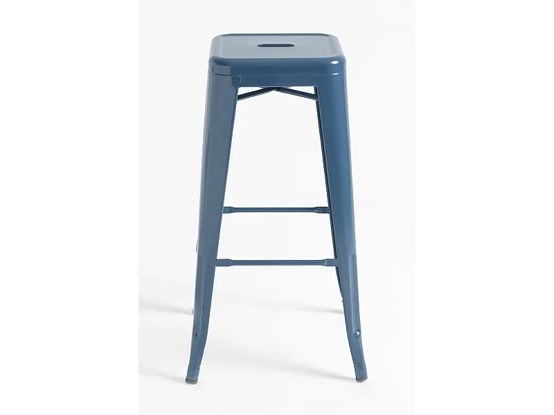 Lote de 6 Taburetes Torix Altos - Azul Petróleo