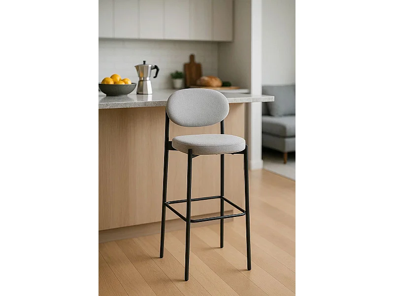 Taburetes Cocina - Taburete Pioro - Gris claro