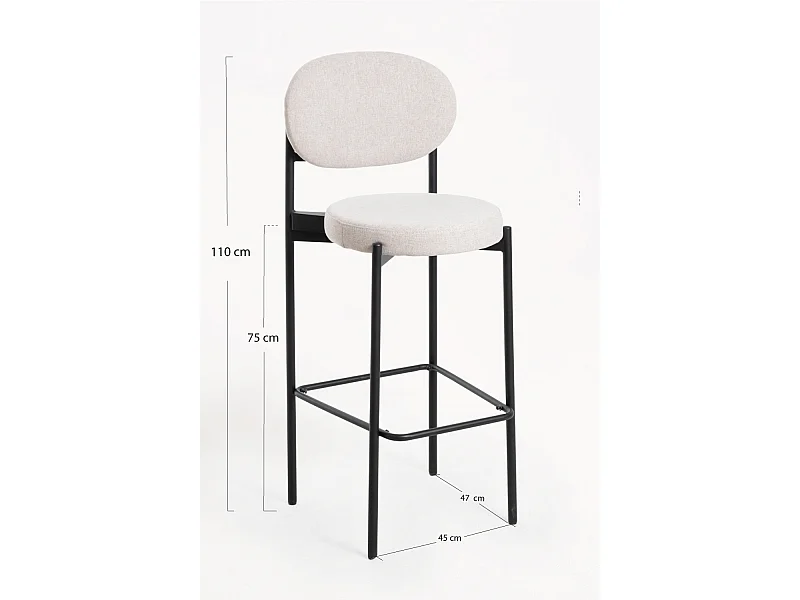 Taburetes Cocina - Taburete Pioro - Gris claro