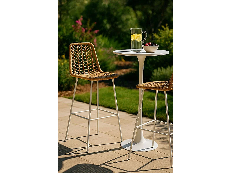 Taburetes Altos - Taburete Natur - Blanco