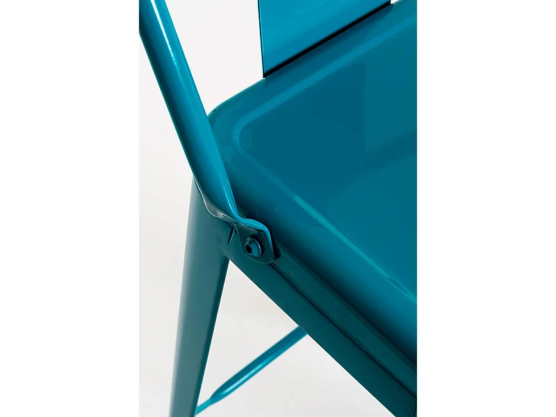 Lote de 6 Taburetes Torix Respaldo - Verde azulado