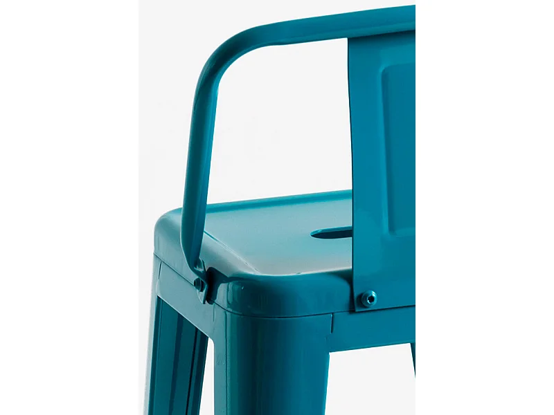 Lote de 6 Taburetes Torix Respaldo - Verde azulado