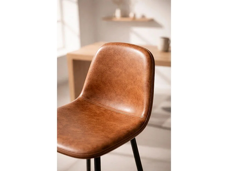 Taburetes Cocina - Taburete Veki Polipiel Vintage - Camel