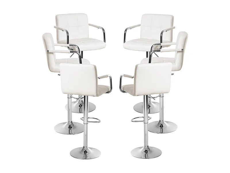 Lote de 6 Taburetes Vapen - Blanco